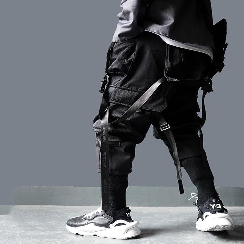 Techwear Mesh Strap Cargos-streetwear-techwear