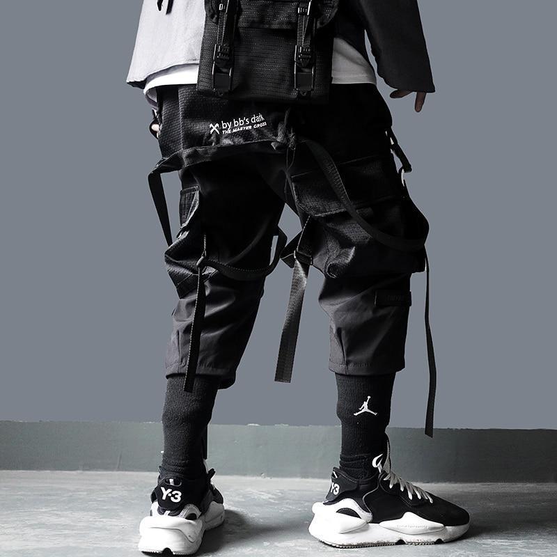 Techwear Mesh Strap Cargos-streetwear-techwear